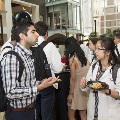 Two students talk